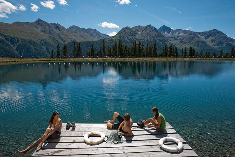 Swimming in the Sunny Mountain adventure park